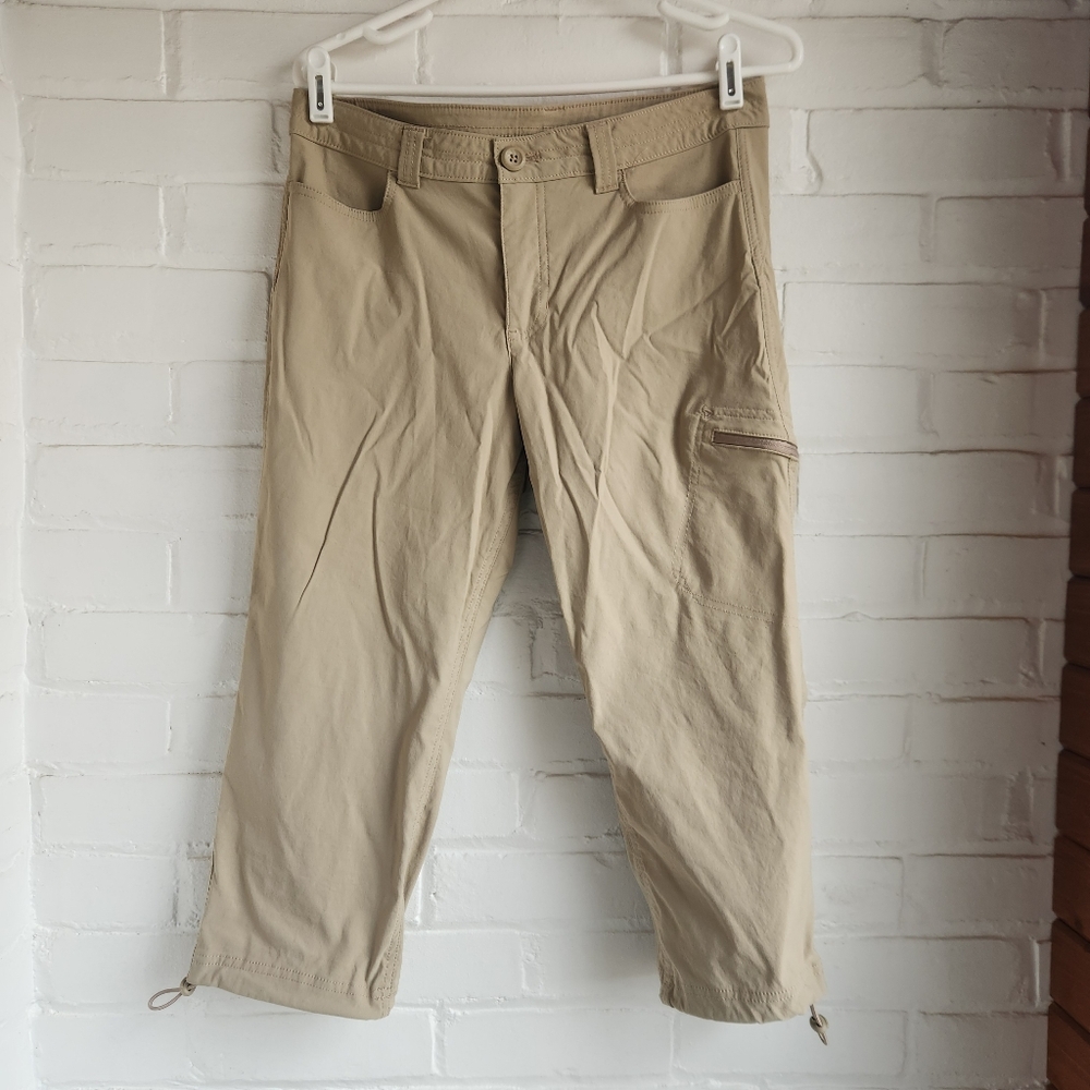 Eddie Bauer Hiking Outdoor Capri Pants Women's Size 10 Khaki Stretch